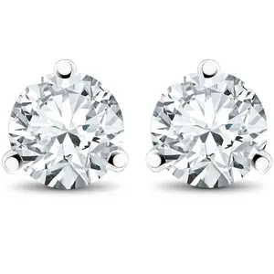 2ct Lab Grown Diamond Martni Studs 14k White Yellow Rose Gold or Platinum