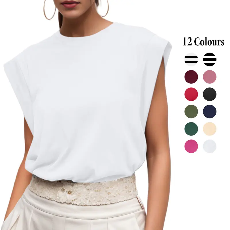 GRECERELLE Women 2026 Cap Sleeve Tops Summer Casual Tee Shirt Loose Crew Neck Basic Tank Trendy Work Vacation Outfits Womenswear going outfits Black Comfort Comfortable Fabric women's summer outfits going tops Cotton Streetwear