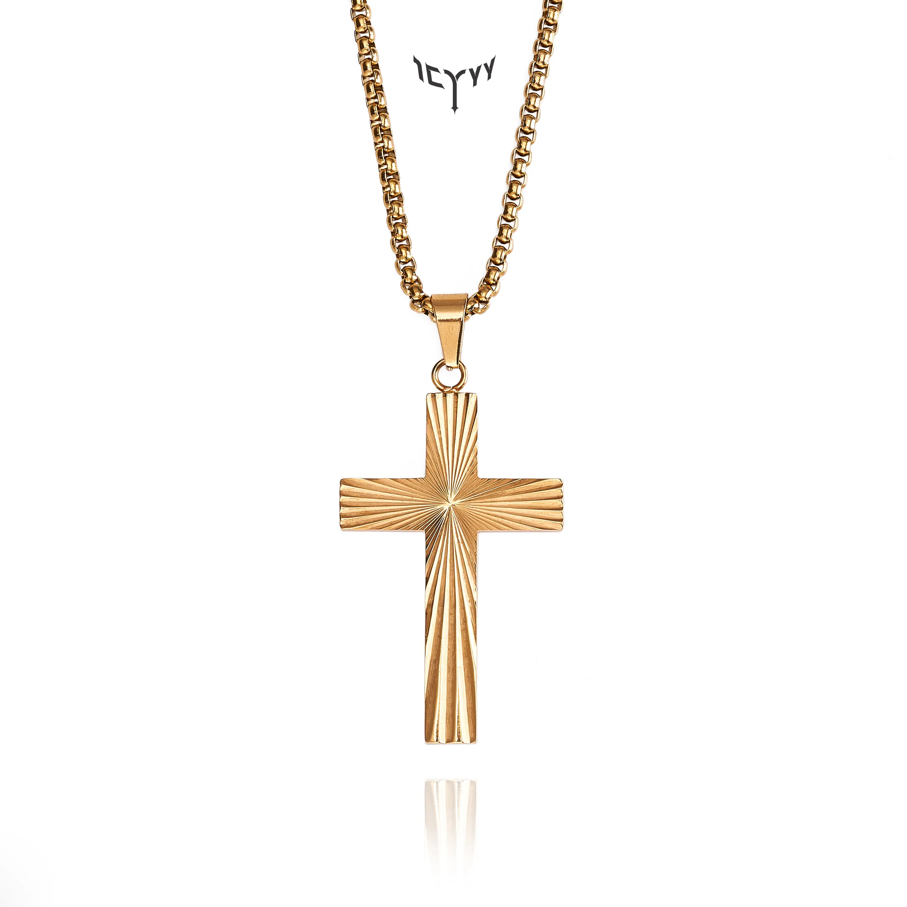 ICYYY Cross Necklace for Men And Women, Faith Pendant, 18k Gold 