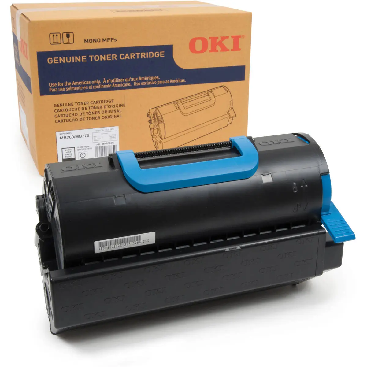 OKI Data Black Toner Cartridge for MB760 and MB770 Series Printers, 25000 Pages Yield