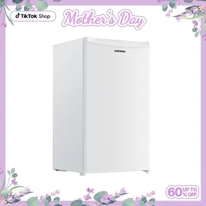 Upstreman mini fridges 3.2 Cu.Ft with Freezer Compact Single-Door Fridge for Dorm Office Bedroom BR321 Adjustable Temp Thermostat Quiet Operation 3 Shelves Crisper Drawer white fridge brands Small pantry drink fridge skincare fridge refrigerator tiktoksho