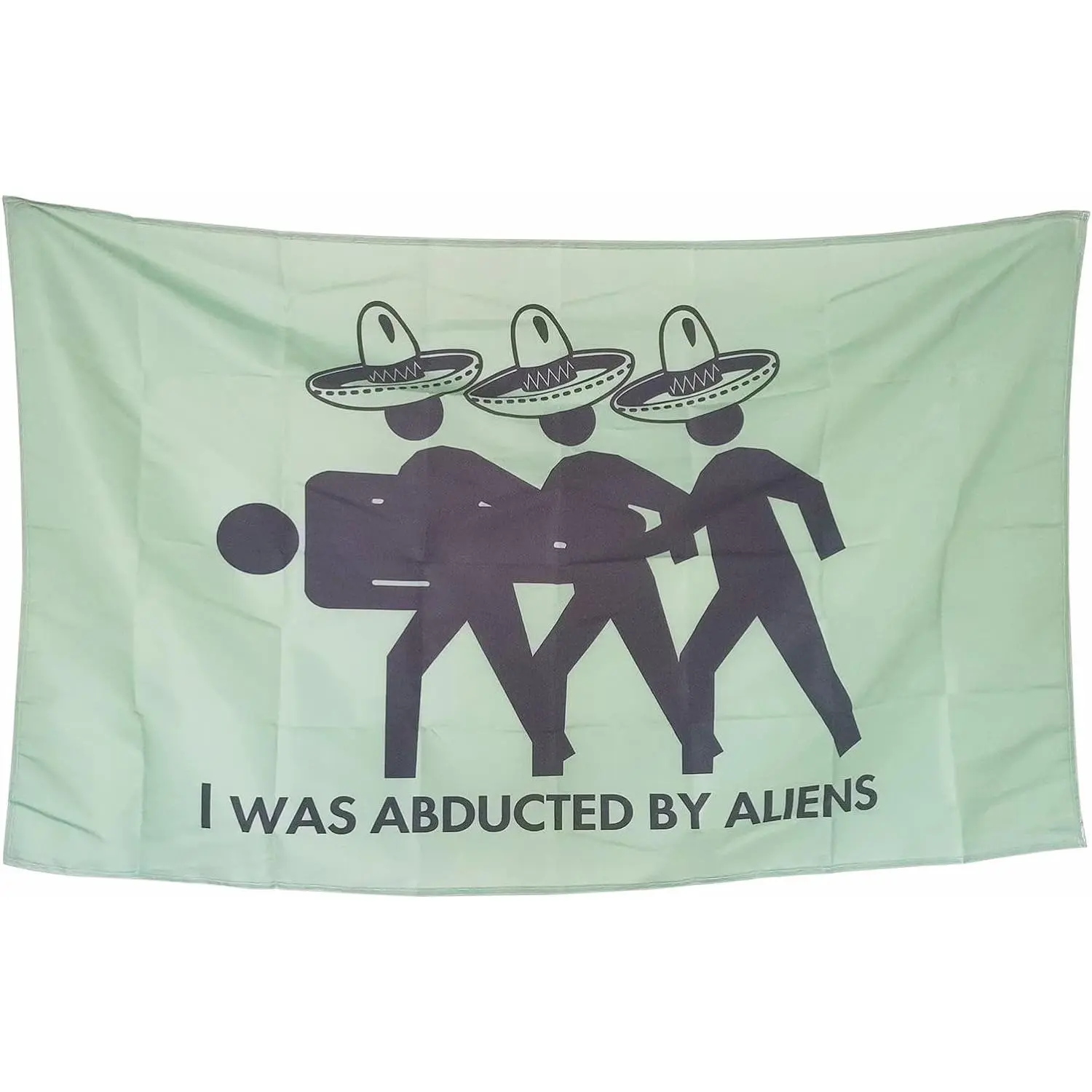 Funny "I Was Abducted By Aliens" Meme Cotton Tapestry - 60x40in Lightweight Wall Decor, Home Decor for Guys' Man Cave, Indoor Hanging Art & Outdoor Flag