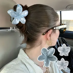 Egg Flower Hair Clip Set, Floral Back Headband Clips, Marble Texture Fresh Simple High-End Hair Accessories for Women