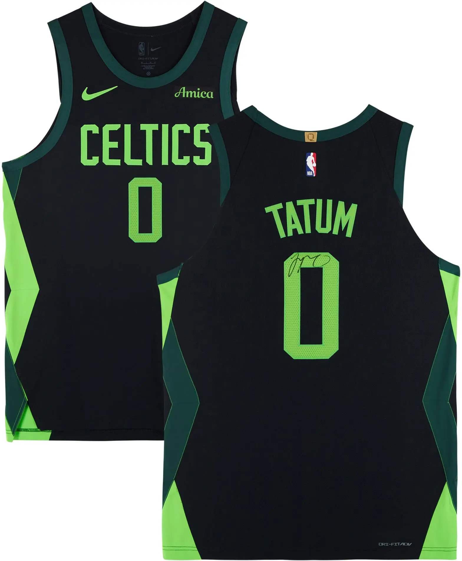 Jayson Tatum Boston Celtics Autographed Nike Black 2024-25 City Authentic Jersey - Fanatics Authentic Certified