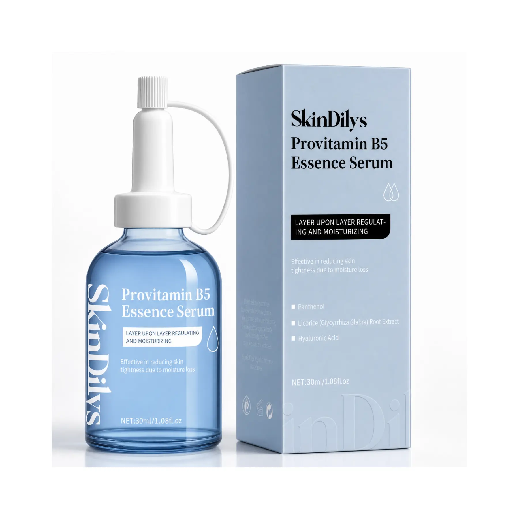SkinDilys Provitamin B5 Serum - Daily Deep Moisture, Repairing, Soothing Formula for Dry Skin, Apply Daily