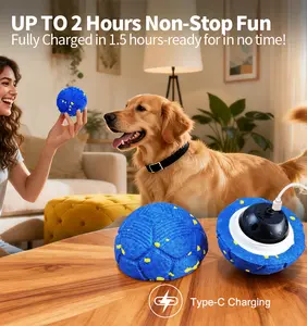 Interactive Dog Ball Toy - 3 Modes Motion Activated Bouncing Ball for All Breeds Low-Noise Automatic Moving Dog Toy outdoorfun  Dog  accessories