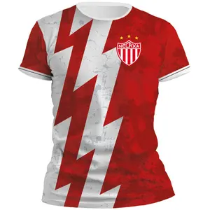 Liga MX Playera Necaxa Concepto Rayo Soccer Jersey, 3D Football T-shirt, Gifts for Mexicano Fútbol Lover Men Women, Sport Apparel