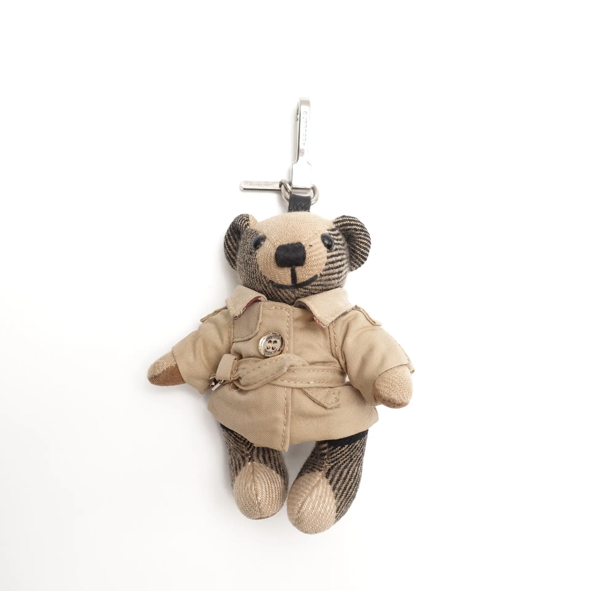 Pre-owned BURBERRY Farbic Bag Accessories Thomas Bear Khaki Bag Charm T10459172