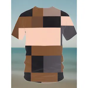 Men'S 3D Digital Printed Short Sleeve Summer T-Shirt, Crew Neck Graphic Tee, Lightweight Cool Breathable Polyester Fabric, Ideal for Daily Casual Wear And Gifting.Sizes S-3XL