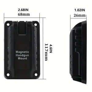 Magnetic Pistol Mount Quick Release | Tactical Holster for Hunting & CCW | Neodymium Magnet Cling Base Plate | Universal Fit Glock/SIG (Car/Bedside Hidden Adapter) Shooting Aid