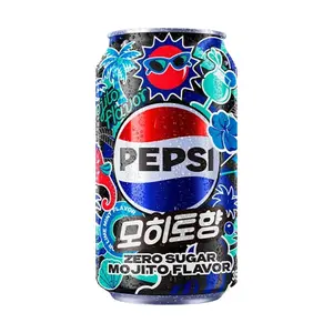 Pepsi Korea Mojito Zero Sugar Soda, 355ml Can - Refreshing Lime Mint Flavor Pepsi Korea Mojito Zero Sugar Soda, 355ml Can - Refreshing Lime Mint Flavor