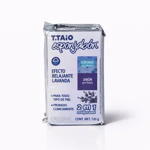 Espon jabón Lavender Relaxing Soap Sponge 2-in-1 Exfoliating Body Cleanser with Built-In Sponge – Gentle Skin Care, 120g