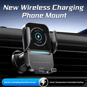 Universal wireless charging phone holder for cars, car phone mount with hook base, 360° rotatable