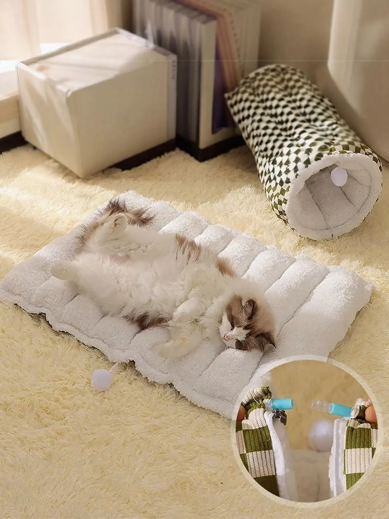 Cozy Plush Pet Tunnel Nest Bed House