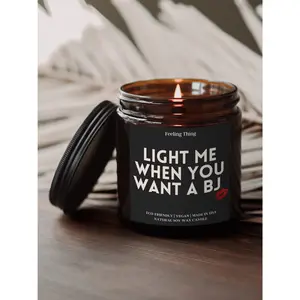 Light Me When You Want a BJ, Valentines Gifts For Him, Adult Humor, Funny Gifts, Couple BJ Candle, Valentine Day Gift For Him, Gift For Him