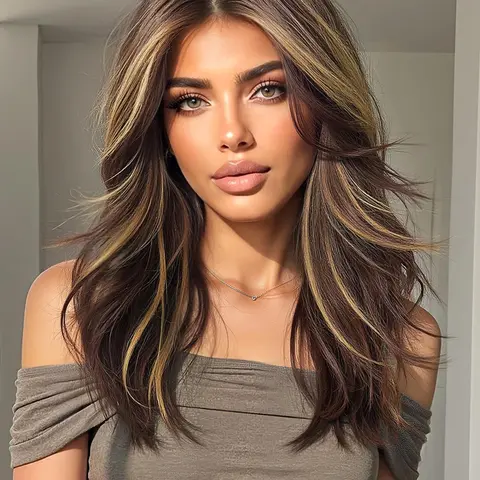 20 Inch & Blonde Long Synthetic Wavy Hair for Women, Synthetic Material Wigs, Gorgeous Fluffy Pre Styled Loose Wave Wig with Blunt Bangs, Synthetic Full Machine Wigs for Party, Daily Use, Synthetic Fiber Wigs