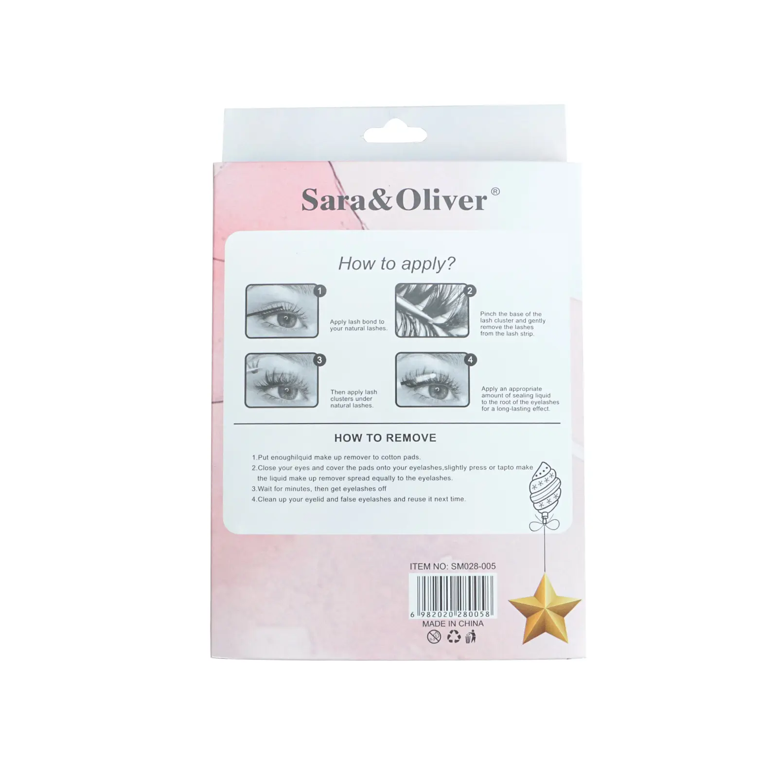 Sara&Oliver 3D Fluffy Cluster Kit 200 PCS Eyelashes 9mm-13mm DIY