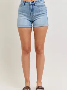 Judy Blue High-Waisted Slim Short with Cell Phone Back Pockets