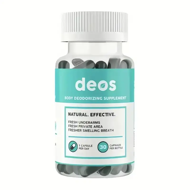 DEOS Internal Deodorant Supplement – Full Body Deodorizer for Gut Health, Skin Health, Detox & Digestion Support – Natural Odor Control Chlorophyll Pills for Head-to-Toe Freshness | 30 Capsules
