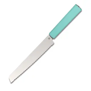 Butterfork Purest 8” Bread Knife, AR-RPM9 Stainless Steel, Replaceable ABS Handle, Turquoise Green