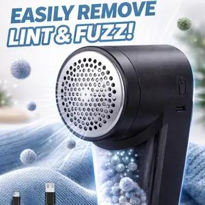 Electric Fabric Shaver Pro Lint & Fuzz Remover with 6-Blade Stainless Steel Head for Efficient Fabric Care