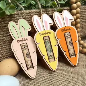 Personalized , Carrot Money Holder, Easter Carrot Tag, Easter Money Holder, Easter Cash Gift, Bunny Ear Tag, Kid Easter Gift, Easter Basket Ideas 2026