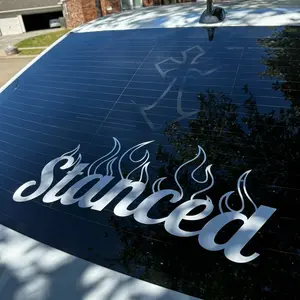 Stanced Car Banner Sticker