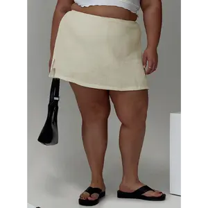 Gigi Skort Linen Cream Curve