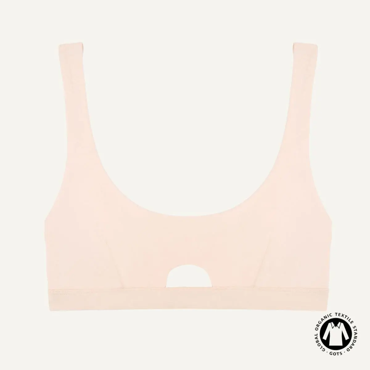 Organic Cotton Keyhole Soft Bra in Quartz
