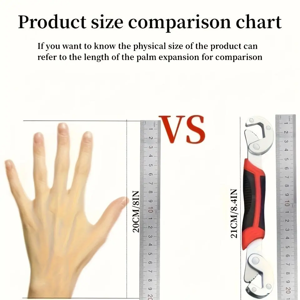 1pc- Heavy-Duty Adjustable Tool - Durable Stainless Steel Universal Wrench Tool Collection, Multi-Functional Wrench, Suitable for And Home Maintenance, Socket Universal Open Wrench, Single-Piece Multi-Functional Quick Automatic Adjustable Wrench