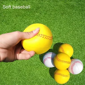 6pcs PU Soft baseball, Foam Stretch Ball, PU Foaming Sponge Ball, Bouncy Baseball Balls, Team Practice Baseball for Beginner