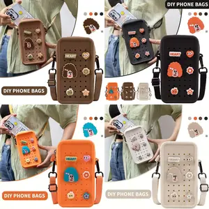 Stylish and spacious, waterproof phone pouch shoulder bag for women, silicone phone case Cover, large capacity, available in four vibrant colors, designer phone case/wallet with adjustable shoulder strap Accessories