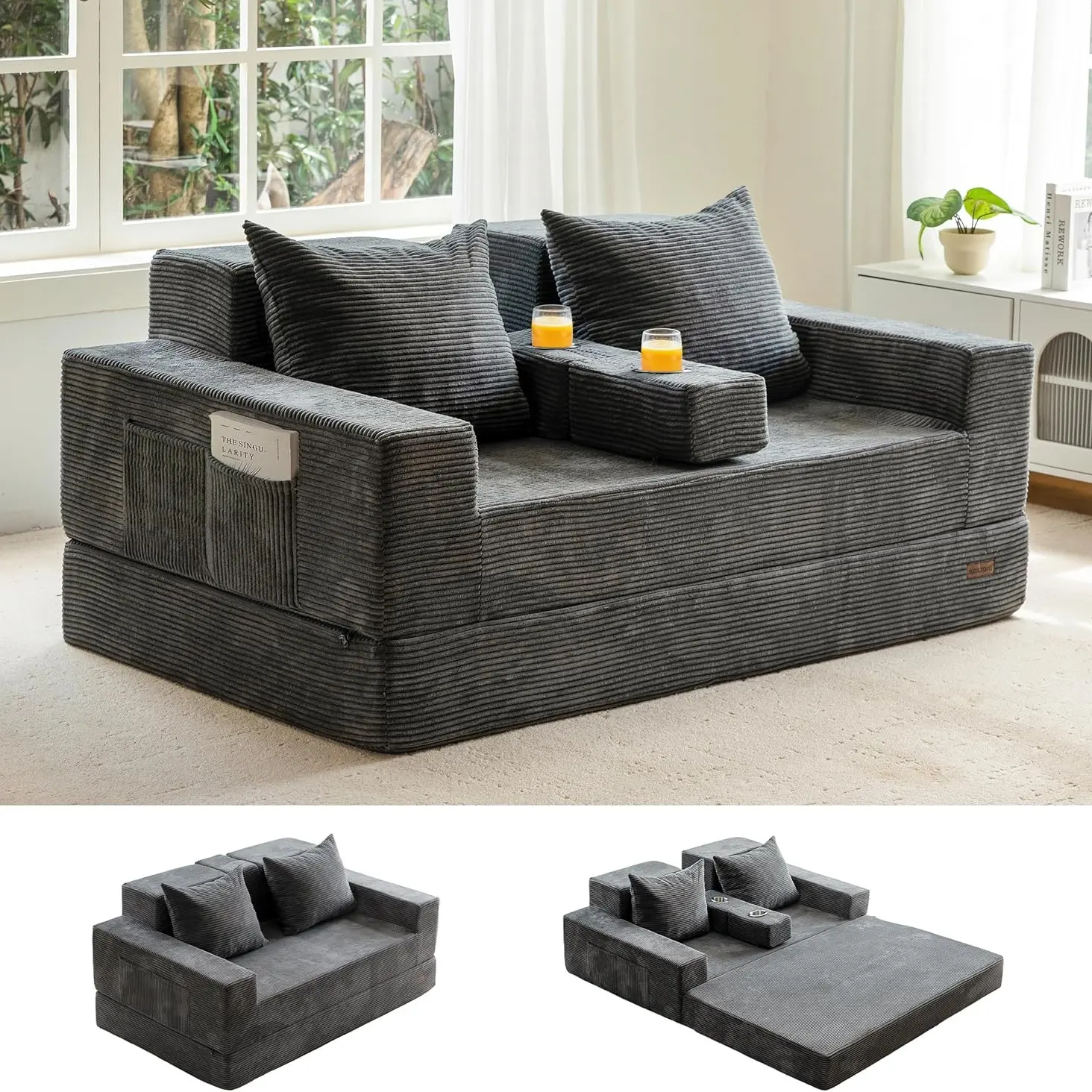 Dark Grey-Loveseat