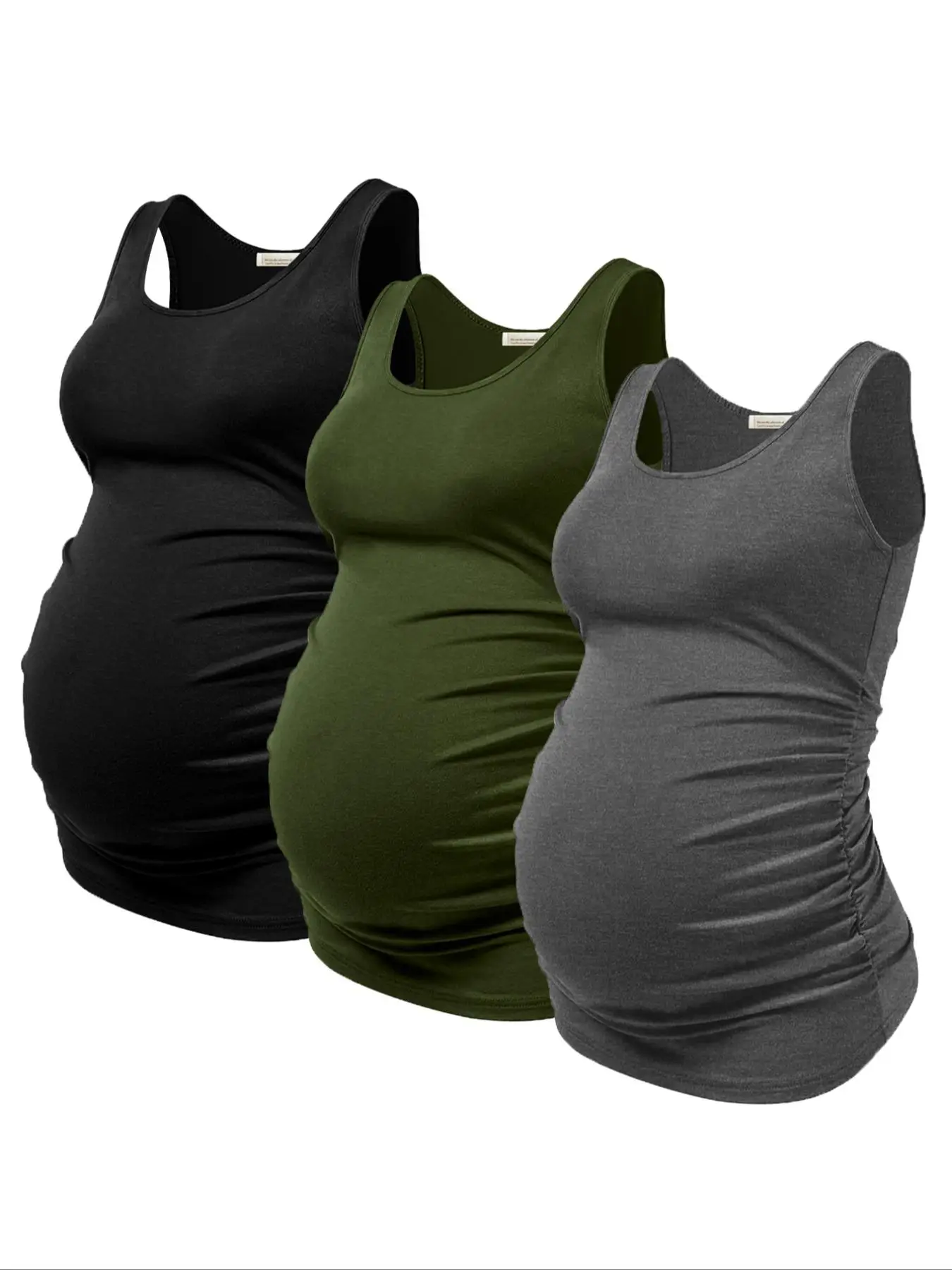 Maternity Solid Color Tank Top, Casual Comfy Breathable Sleeveless Maternity Top for Pregnancy Summer, Maternity Clothing for Indoor Outdoor Wear, Pre