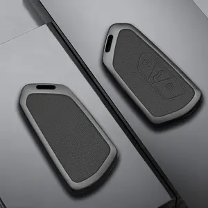 Alloy Car Key Case Cover Shell Fob for Vw Volkswagen Golf 8 ID.3 ID.4, Skoda Octavia A8 Mk4 Mk8 Gti R, Seat Leon Mk4 Cupra Formentor Key Holder