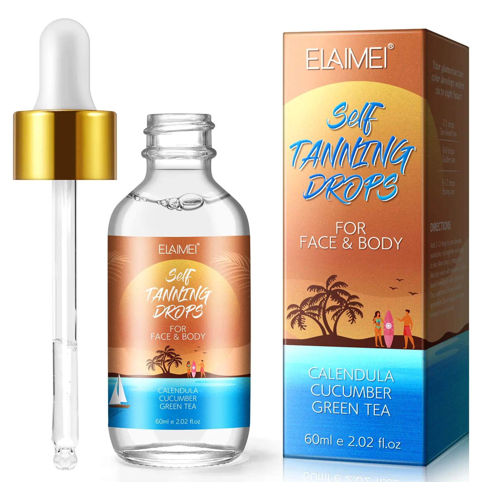 【Self Tanner】Elaimei Self Tanning Drops For Body (60ml)