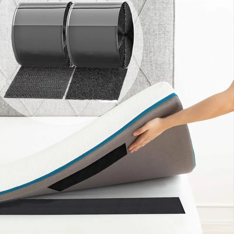 4.3 Inch x 32.8  Heavy Duty Hook and Loop Tape Strips with Adhesive Cushion Grip to  Sliding Keep Couch Cushions Mattress from Sliding, Outdoor No Punching Picture Wall Hanging Strips