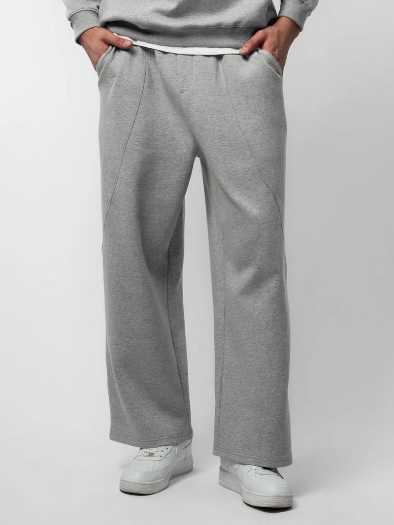 Fioboc Men‘s CozySpacer Fall Drawstring Wide Leg Pants Curved Design