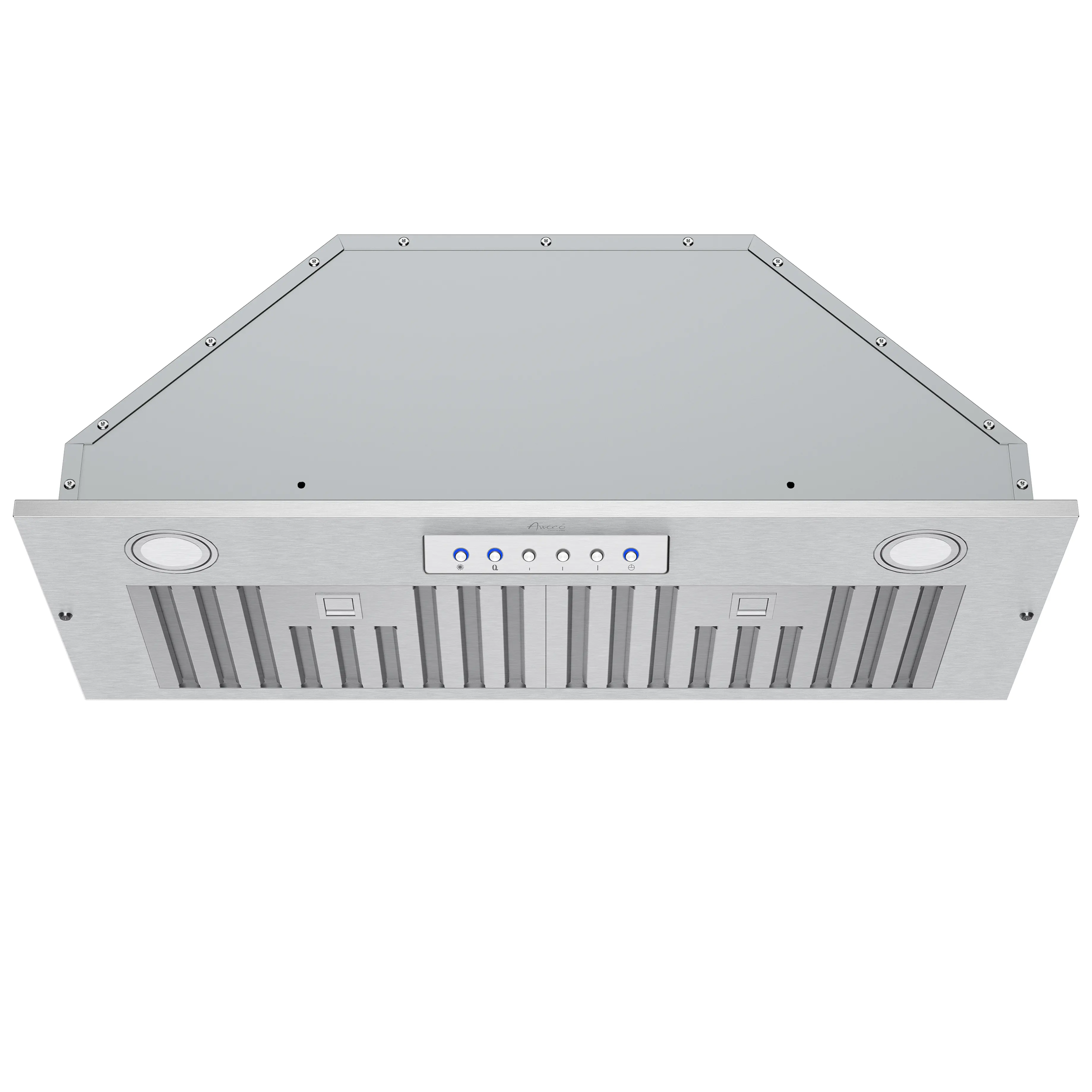 Awoco Built-in/Insert Stainless Steel Range Hood, for Wood Hood, 11-3/4"D, 4-Speed, 600 CFM, LED Lights, Baffle Filters, RH-BQ