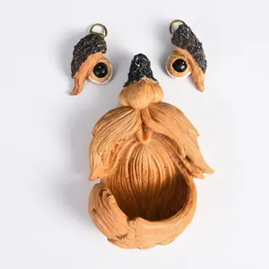 Old Man Tree Face Bird Feeder Resin Tree Bark Face Outdoor Decoration Whimsical Garden Art & Bird Feeding Station for Yard Patio Durable Weather-Resistant Tree Decor