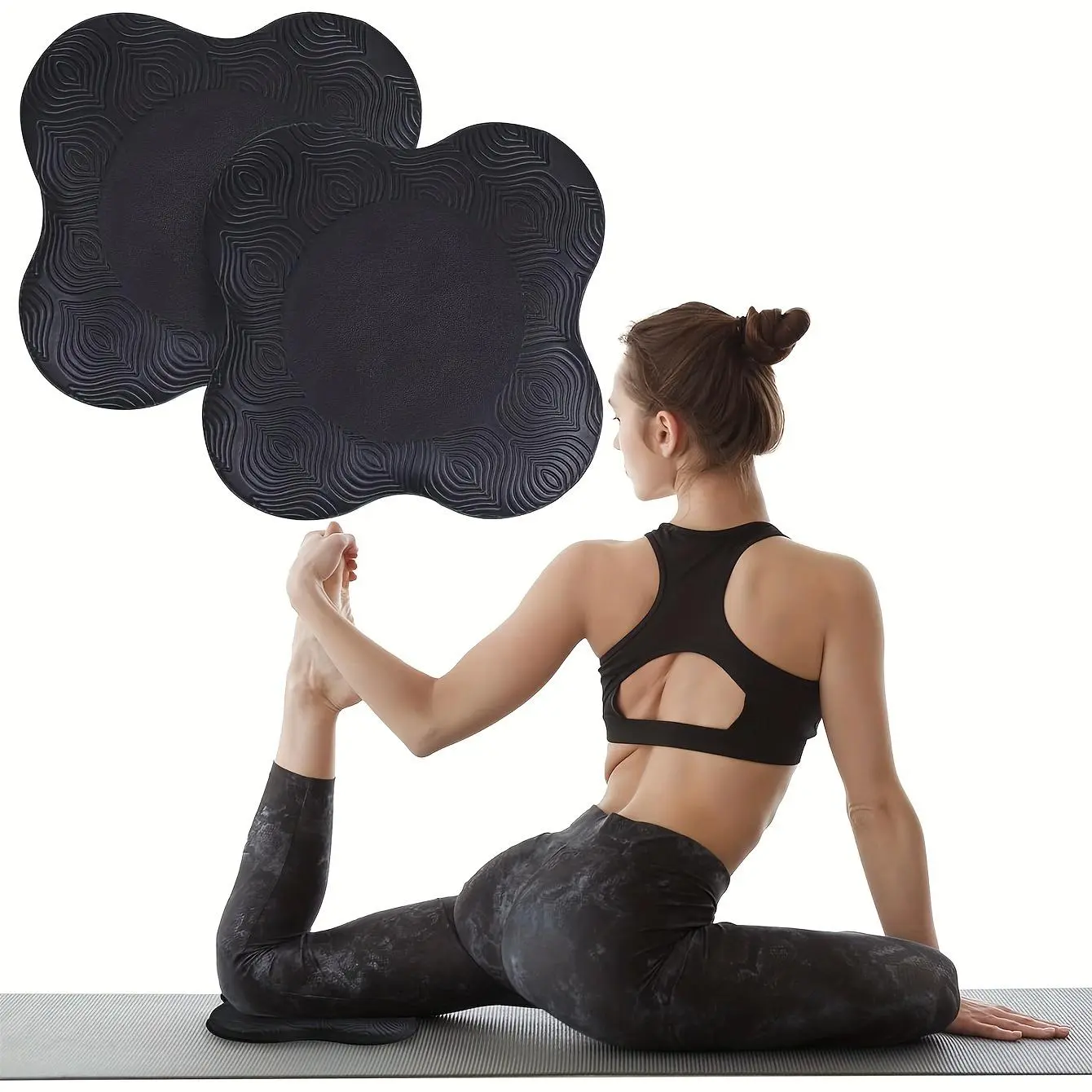 Yoga Knee Mat, 2 Counts Non-slip Knee Pad, Knee Support Mat, Fitness Equipment for Home Gym Workout, Yoga & Pilates Accessories, Multifunctional Pilates, Yoga Mat Thick, Exercise Mat Thick