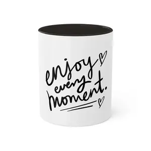 Colorful Mugs, 11oz - Life Quotes Durable Ceramic Cup for Coffee Lovers Kitchen Drinkware, Motivational Reuse Washable Reusable Washable