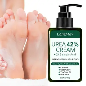 150g - Urea 42% Intensive Foot Cream - 2% Salicylic Acid, Aloe Vera, Coconut & Tea Tree Oils Formula - Soften Dry Skin & Cracked Heels - 7 Minute Treatment Moisturizer