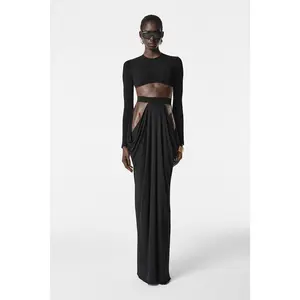 REVOLVE LOS ANGELES Aubin Maxi Skirt in Black