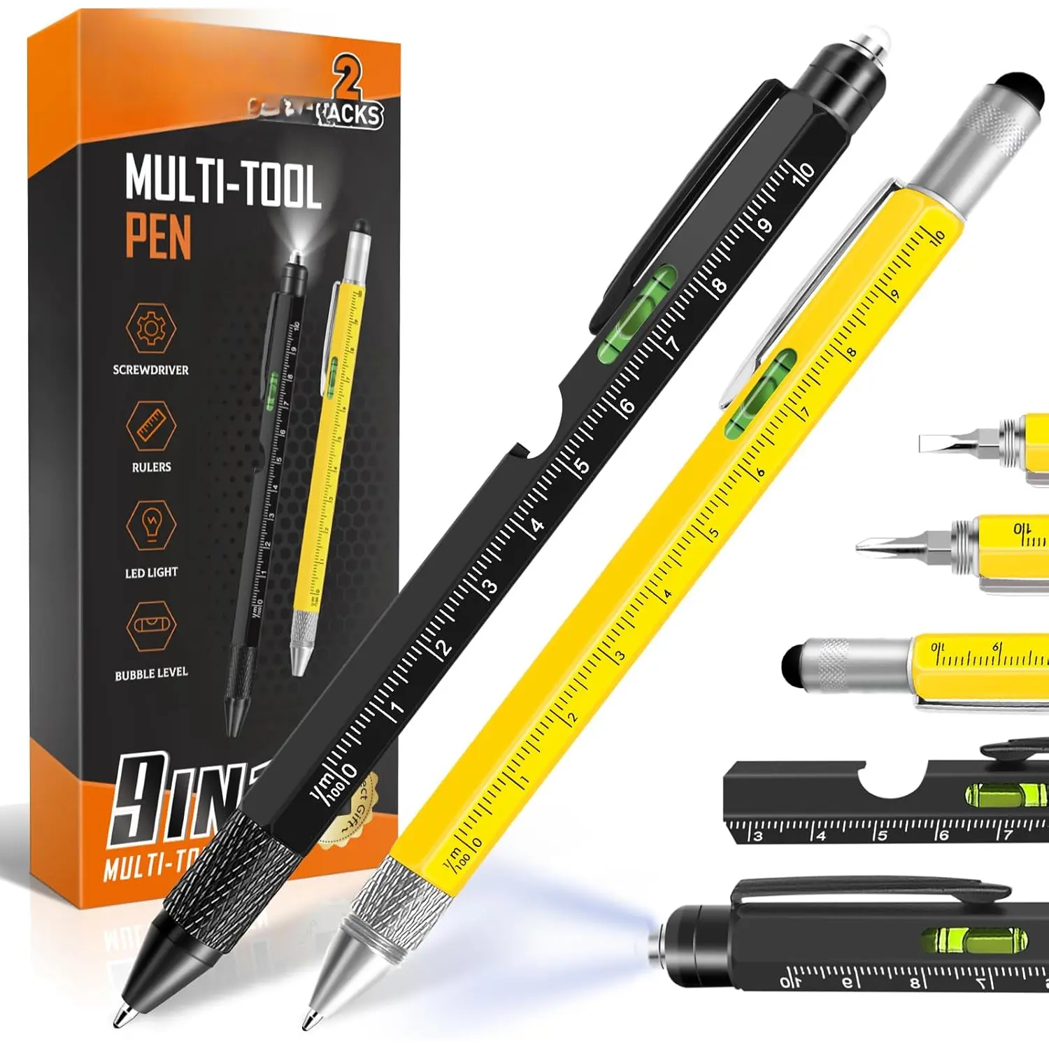 Fathers Day Mens Gifts for Dad Husband, 9 in 1 Multitool Pen Set, Father's Day Gifts from Daughter Wife, Mens Gifts for Dad  for Fathers Day, Anniversary Birthday Graduation Gifts for Men