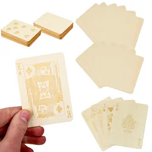 Full set of wooden playing cards/ wood deck of cards