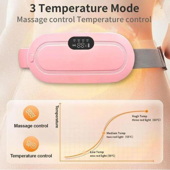 Portable Heating Pad with Massage – Cordless Design, Fast-Acting Heat Therapy, 3 Comfort Modes, Gift for Women