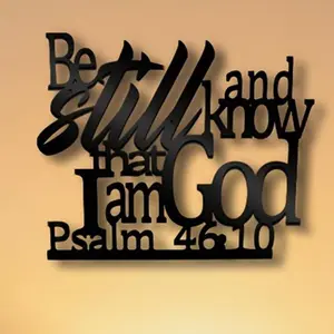 Bible Verse Metal Wall Art, 1 Count Letter Pattern Wall Decor, Religious Wall Art, Stylish Religious Decor, Spiritual Wall Decor, Christian Wall Decor for Home Living Room Bedroom, Ornaments