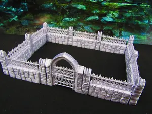 20pc Wrought Iron Fencing Set Graveyard / Cemetery Scatter Terrain Scenery