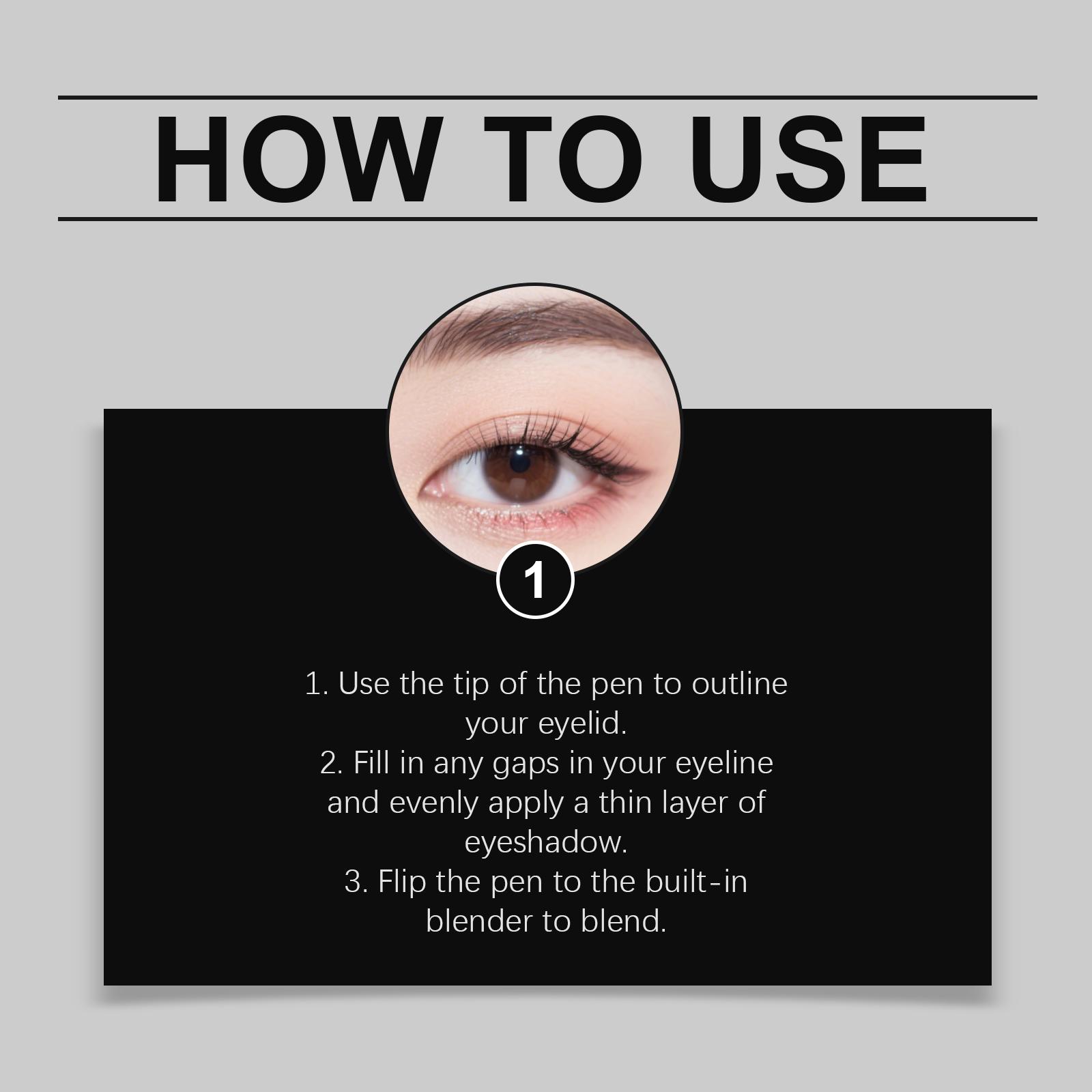 2-in-1 Eyeliner Pencil & Shadow Liner Duo, Waterproof Sweatproof, Smudge-Resistant, Smooth Easy to Apply, Color-Prominent Eye Makeup